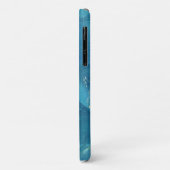 Aangepaste Glamoureuze Gouden Sparkle Blauw Marmer Case-Mate iPhone Case (Achterkant/links)