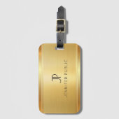 Aangepaste Glamoureuze Gouden Uitzicht Elegante Sj Bagagelabel (Voorkant (verticaal))