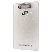 Aangepaste Glamoureuze Moderne Monogrammed Elegant Klembord (Links)