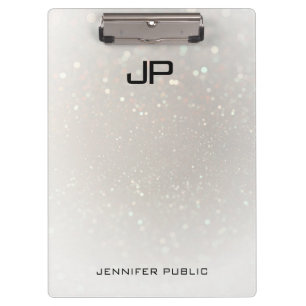 Aangepaste Glamoureuze Moderne Monogrammed Elegant Klembord