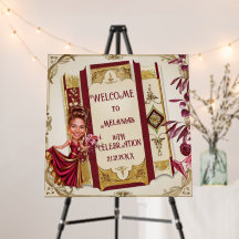 Aangepaste Glamoureuze Ruby Rood en Goud Zoet 16