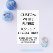 Aangepaste Glanzende brochures van 8,5 x 5,5 inch (Enkel)