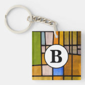 Aangepaste Glas in lood AcrylSleutelhanger Sleutelhanger (Voorkant)