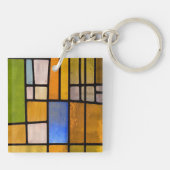 Aangepaste Glas in lood AcrylSleutelhanger Sleutelhanger (Achterkant)