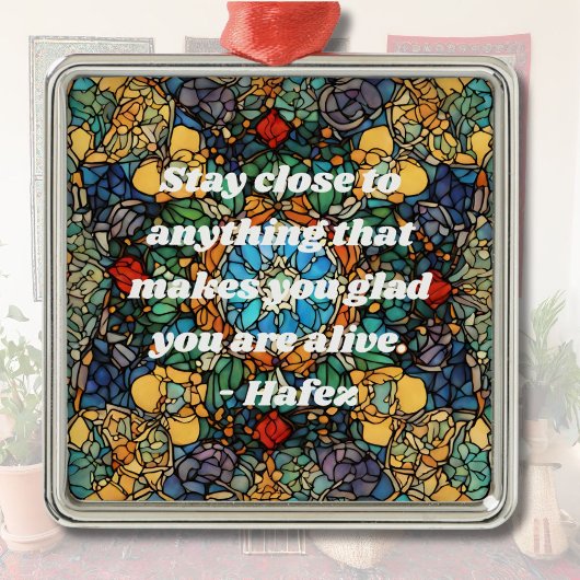 Aangepaste Glas in lood Mozaïek Patroon Perzische Metalen Ornament