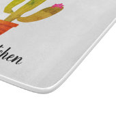 Aangepaste glassnijplank met schattig cactus plant snijplank (Hoek)