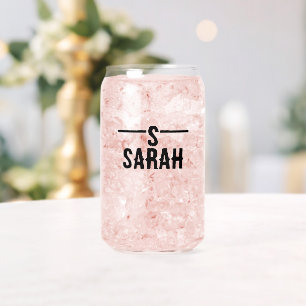Aangepaste glaswareset met Monogram Initiaal & Naa Blikvorm Glas