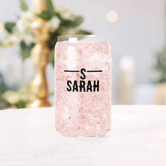 Aangepaste glaswareset met Monogram Initiaal & Naa Blikvorm Glas (Insitu (Huwelijk))