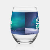 Aangepaste glazen beker | Gepersonaliseerde duidel (Rechts)