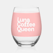 Aangepaste glazen beker | Gepersonaliseerde duidel (Achterkant)