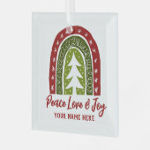 Aangepaste glazen Boho kerstboomornament Glas Ornament (Voorkant links)