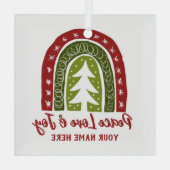 Aangepaste glazen Boho kerstboomornament Glas Ornament (Achterkant)