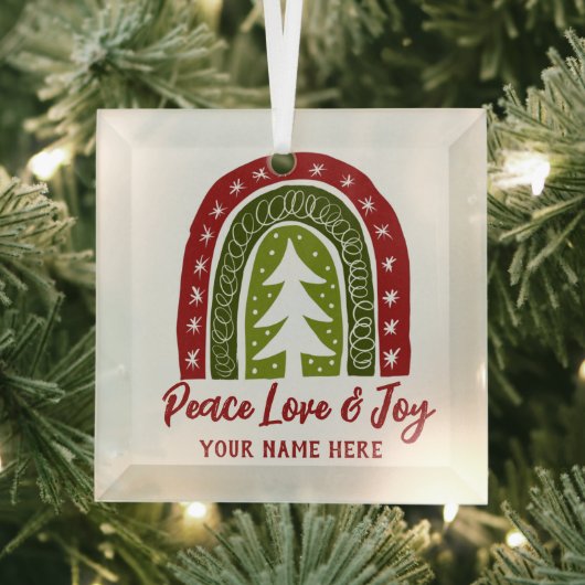 Aangepaste glazen Boho kerstboomornament Glas Ornament (Insitu)