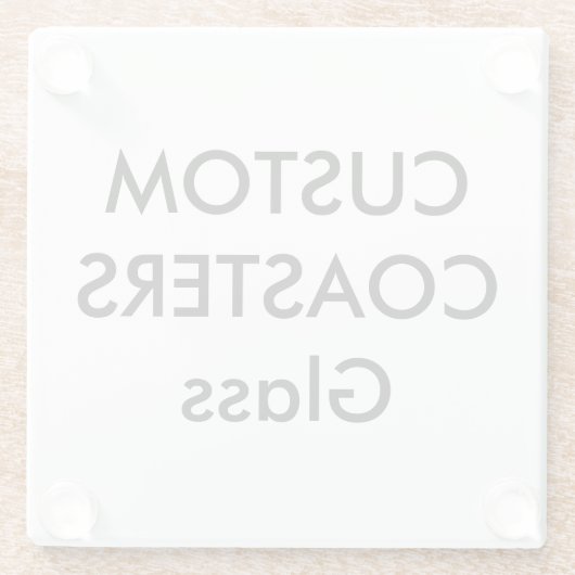 Aangepaste glazen Onderzetters (Achterkant)