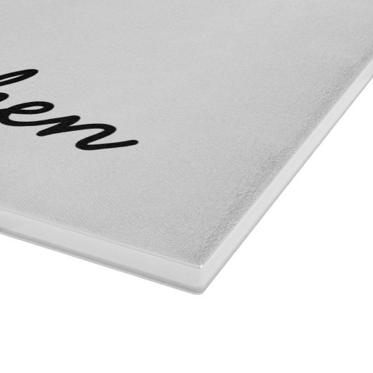 Aangepaste glazen snijboard met aangepaste tekst snijplank (Hoek)