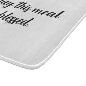Aangepaste glazen snijplank met maaltijdzegen (Hoek)
