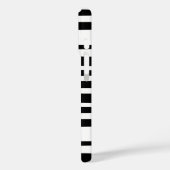 Aangepaste glimlach op zwarte strepen Case-Mate iPhone case (Achterkant / Links)