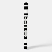 Aangepaste glimlach op zwarte strepen Case-Mate iPhone case (Achterkant / Rechts)