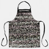 Aangepaste glitter abstracte stippen zwart roos go schort (Voorkant)