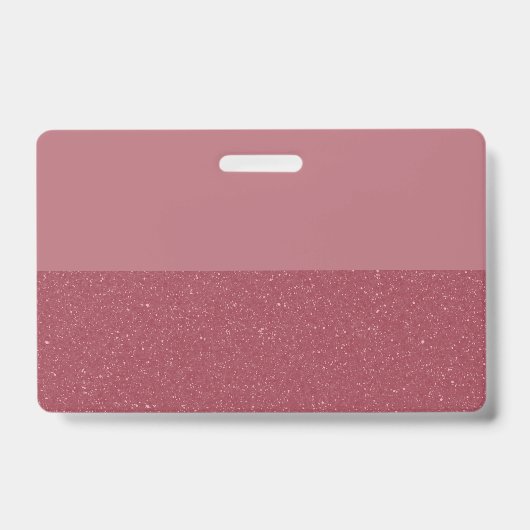 Aangepaste Glitter Badge – Roze Gouden Onderkant (Voorzijde)