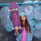 Aangepaste Glitter Drip Donker Paarse & Roze Smelt Persoonlijk Skateboard