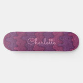 Aangepaste Glitter Drip Donker Paarse & Roze Smelt Persoonlijk Skateboard (Horizontaal)