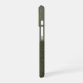 Aangepaste Glitter & Matte Moss iPhone 16 Hoesje (Linkerkant)
