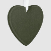 Aangepaste Glitter Moss Groene Hart Acryl Ornament (voorkant)