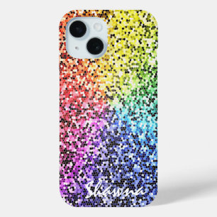 Aangepaste Glitter Rainbow iPhone Case Sparkle