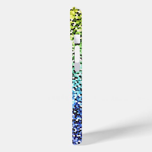 Aangepaste Glitter Rainbow iPhone Case Sparkle (Achterkant / Links)