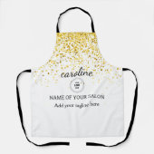 Aangepaste Glitter Salon Schort – gepersonaliseerd (Voorkant)