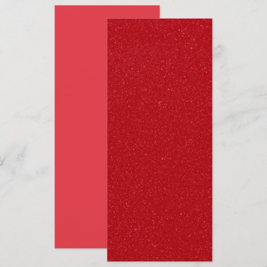 Aangepaste Glitter Tomato Red Flat Kaart (Voorkant / Achterkant)