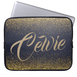 Aangepaste Glitter voor aangepast goud | Laptophoe Laptop Sleeve