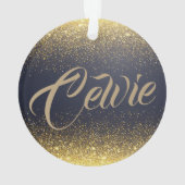 Aangepaste Glitter voor aangepast goud | Versierin Ornament (achterkant)