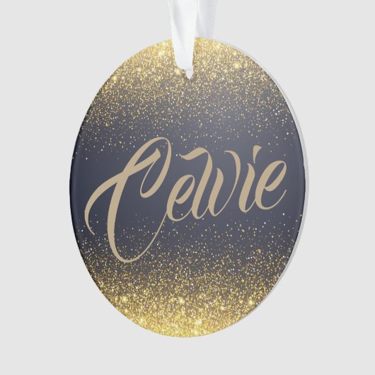 Aangepaste Glitter voor aangepast goud | Versierin Ornament (voorkant)