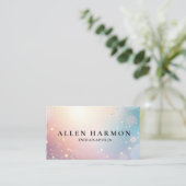 Aangepaste glitters Blauwe Opal Steen Achtergrond Visitekaartje (Staand voorkant)