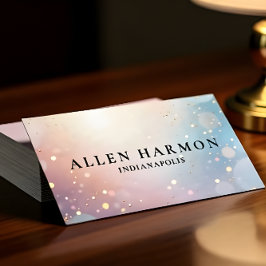 Aangepaste glitters Blauwe Opal Steen Achtergrond Visitekaartje