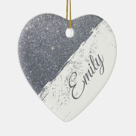 Aangepaste glitterspray keramisch ornament (Rechts)