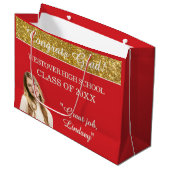 Aangepaste Glitz! Gepersonaliseerde Afstuderen Gro Groot Cadeauzakje (Voorkant Gekanteld)