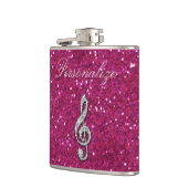 Aangepaste Glitzy Sparkly Diamond Music Note Heupfles (Links)
