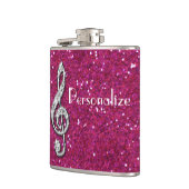 Aangepaste Glitzy Sparkly Diamond Music Note Heupfles (Links)