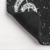 Aangepaste Glitzy Sparkly Diamond Music Note Muismat (Hoek)