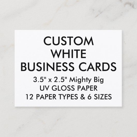 Aangepaste GLOSS 3,5-inch x2,5-inch Visitekaartjes (Voorkant)