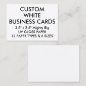 Aangepaste GLOSS 3,5-inch x2,5-inch Visitekaartjes (Voorkant / Achterkant)