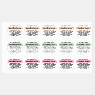 Aangepaste Gluten Allergie Stickers Kinder Lunch V