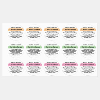Aangepaste Gluten Allergie Stickers Kinder Lunch V