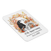 Aangepaste Gnome Autumn Leaf 50th Wedding Jubileum Magneet (Rechterzijde)