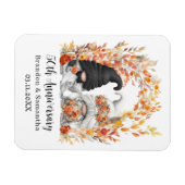 Aangepaste Gnome Autumn Leaf 50th Wedding Jubileum Magneet (Horizontaal)