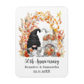 Aangepaste Gnome Autumn Leaf 50th Wedding Jubileum Magneet (Verticaal)