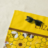 Aangepaste gnomen die honinggeel maken strandlaken (In situ)